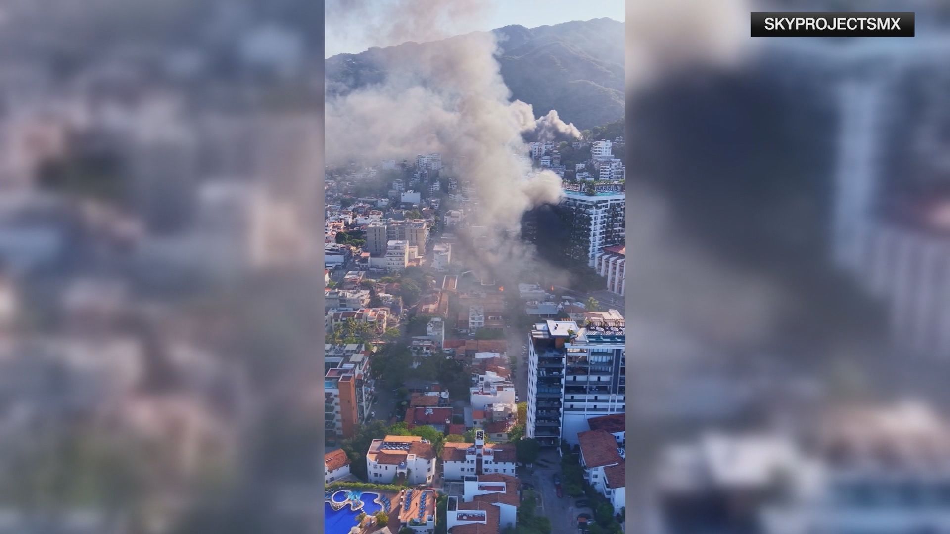 Drone mostra incêndios no México após a queda de El Mencho
