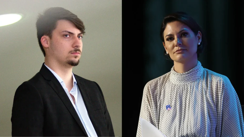 Michelle e Jair Renan celebram a vitória de Bolsonaro em casa