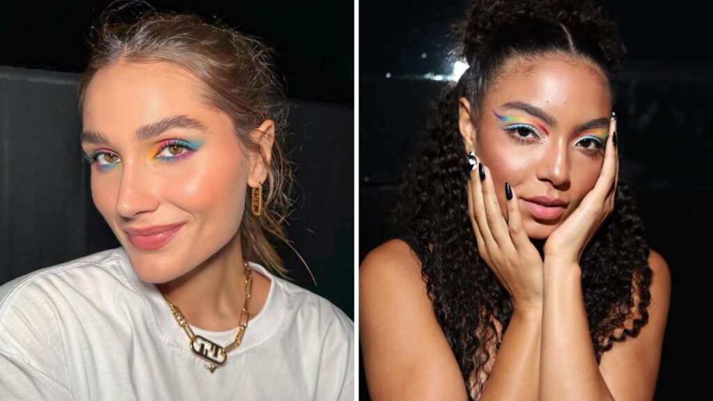 Olhos coloridos e pele fresh: belezas em alta no Lollapalooza