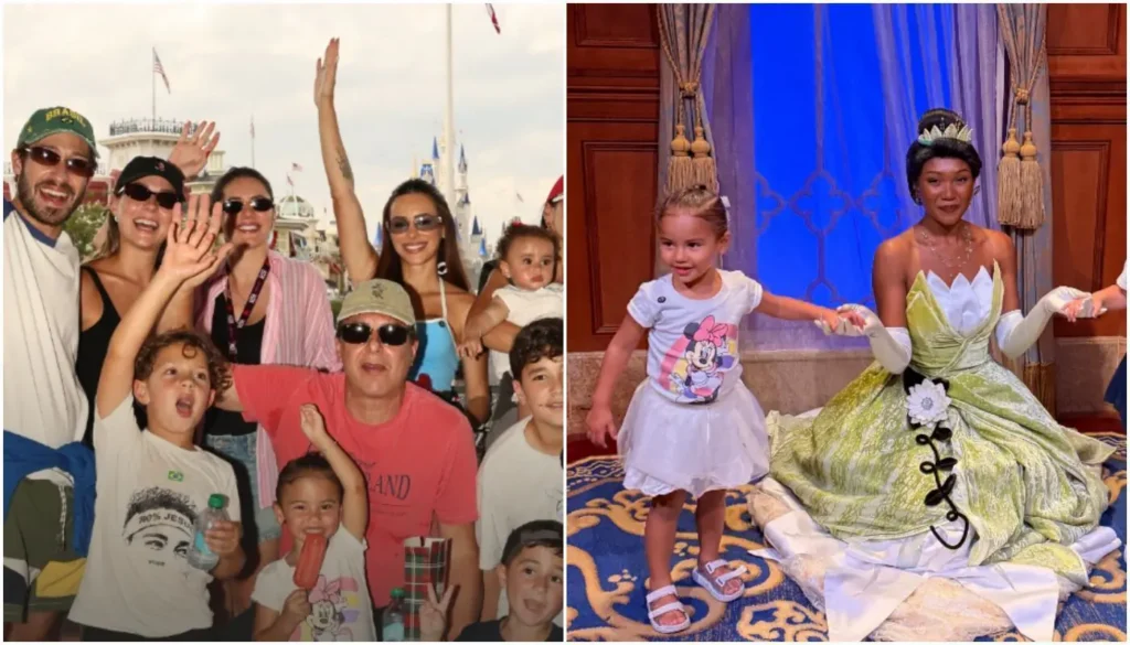 Ex e atual de Neymar aproveitam momento juntas na Disney antes da Copa