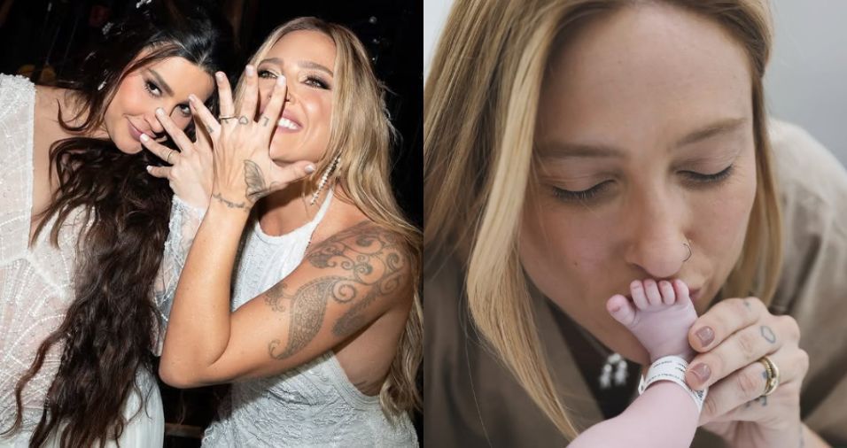 Mulher de Lauana Prado, Tati Dias celebra o nascimento de Dom