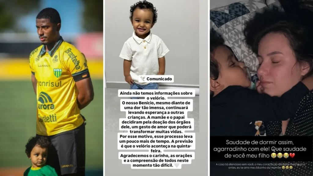 Filho de jogador morre e pais anunciam doação de órgãos: saiba mais