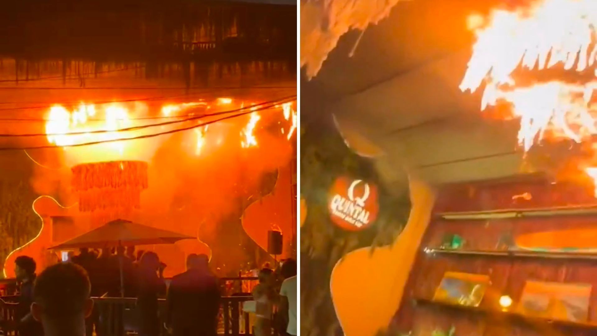 Incêndio de grandes proporções atinge bar na Barra da Tijuca