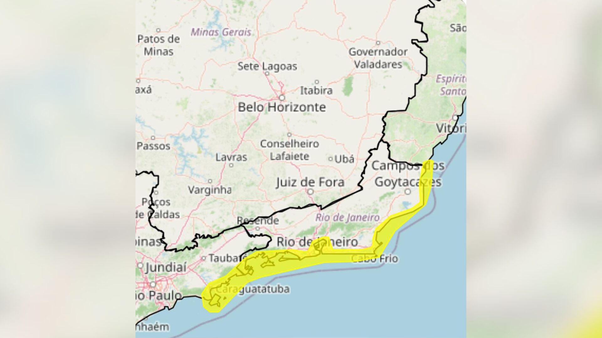 Rio de Janeiro alerta para ventos fortes de até 76 km/h