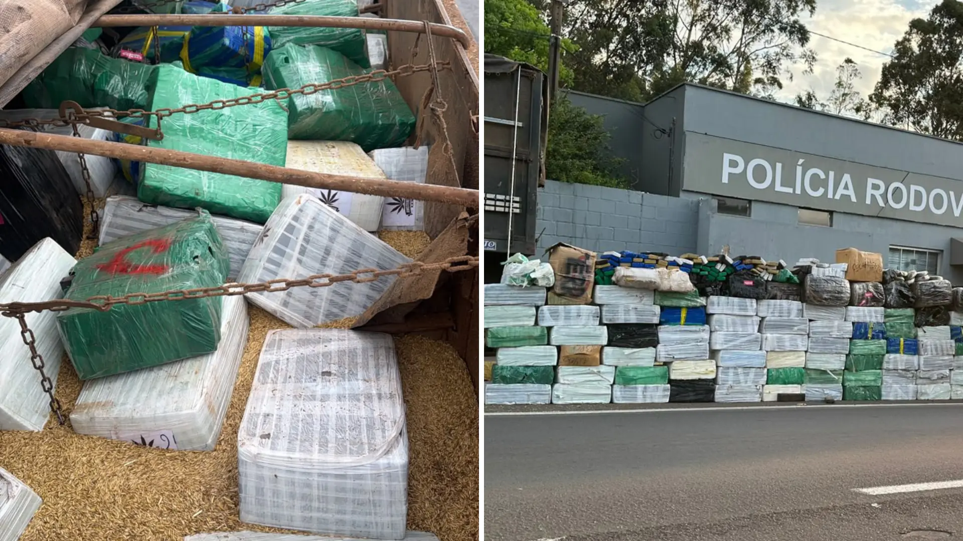 Homem é preso com três toneladas de maconha em carga de aveia