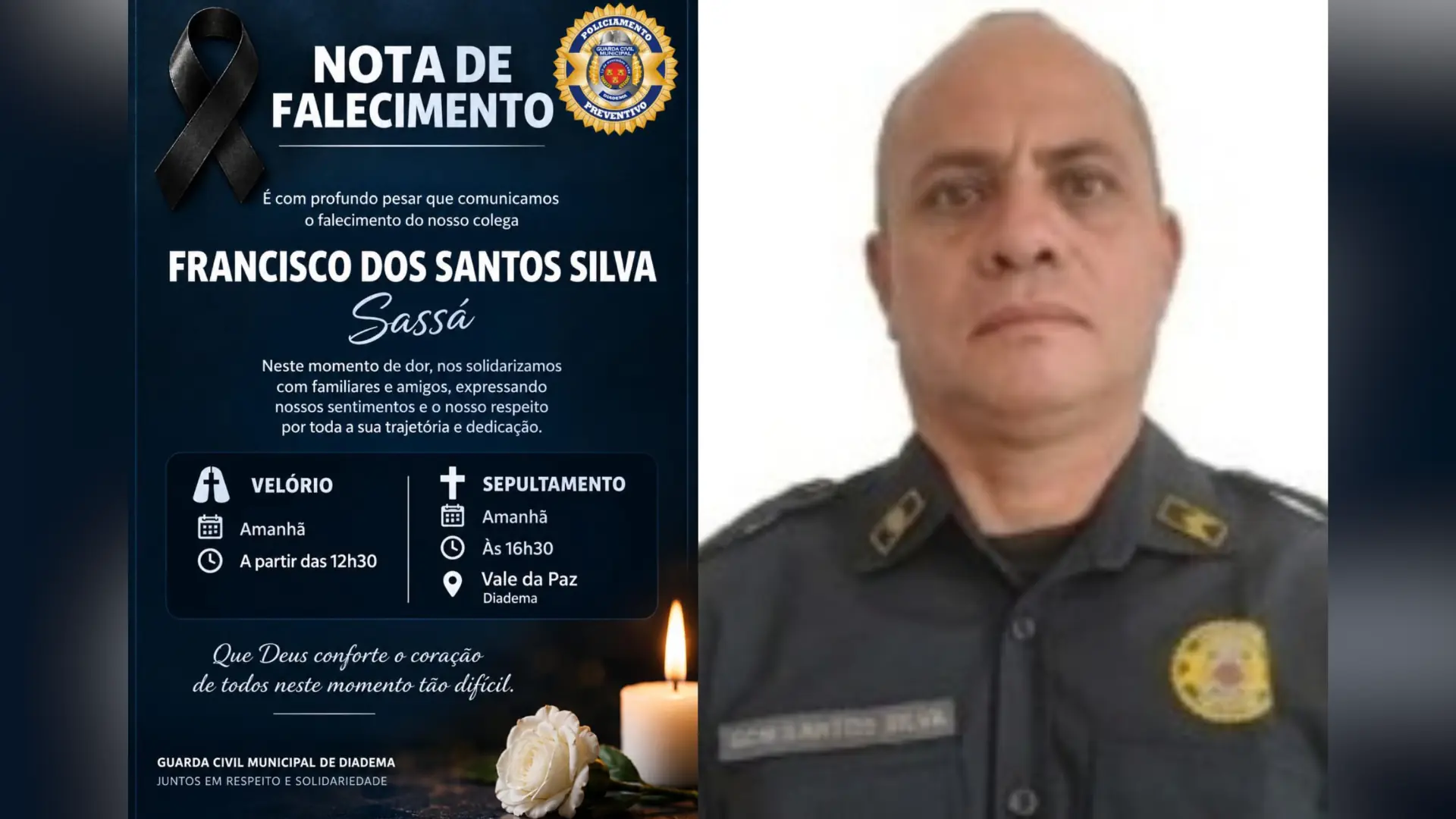 GCM morto durante assalto no ABC Paulista: velório e homenagens