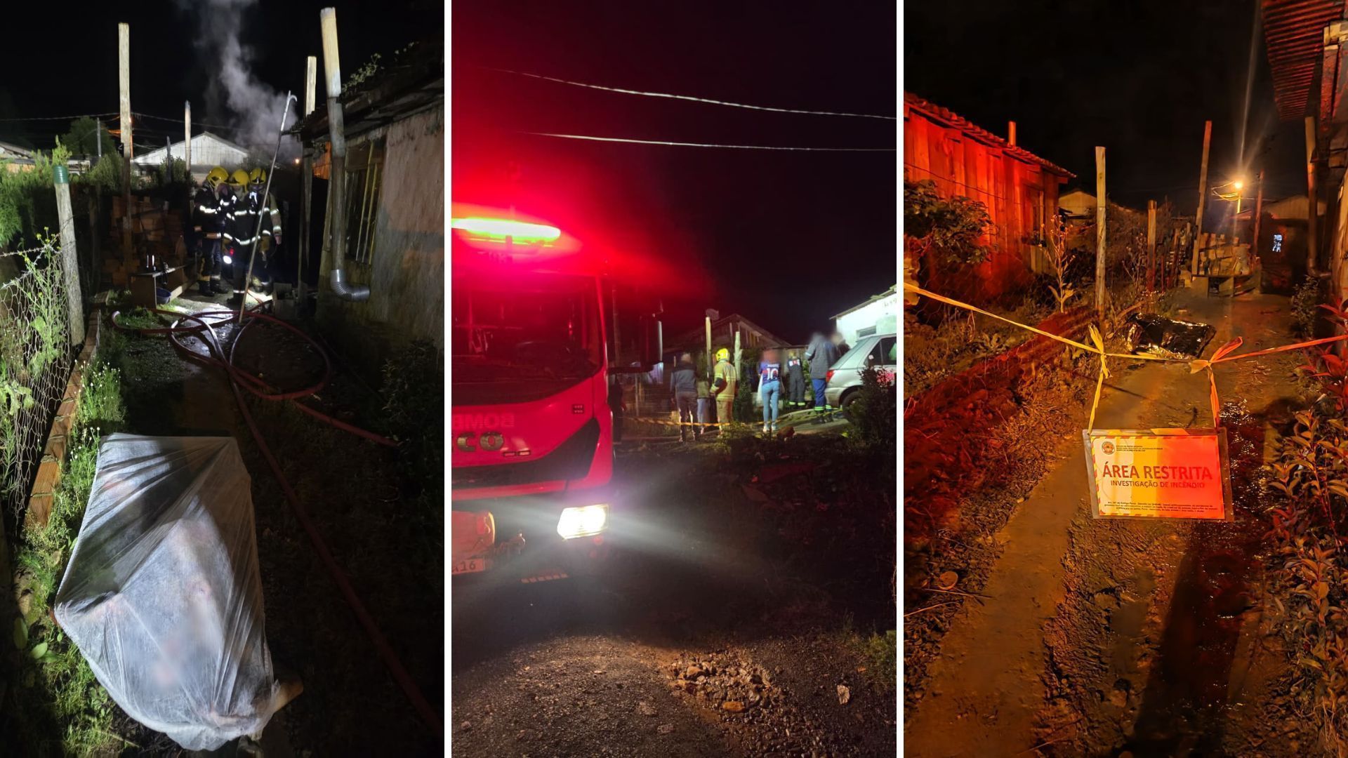 Jovem e pai morrem em incêndio em SC; investigação avança